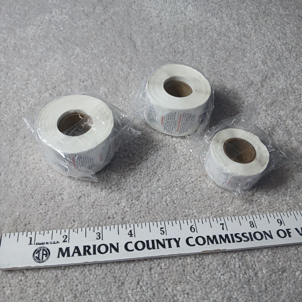 Candle Warning Labels Safety Stickers 1 & 1.5 inch Waterproof Jar Container